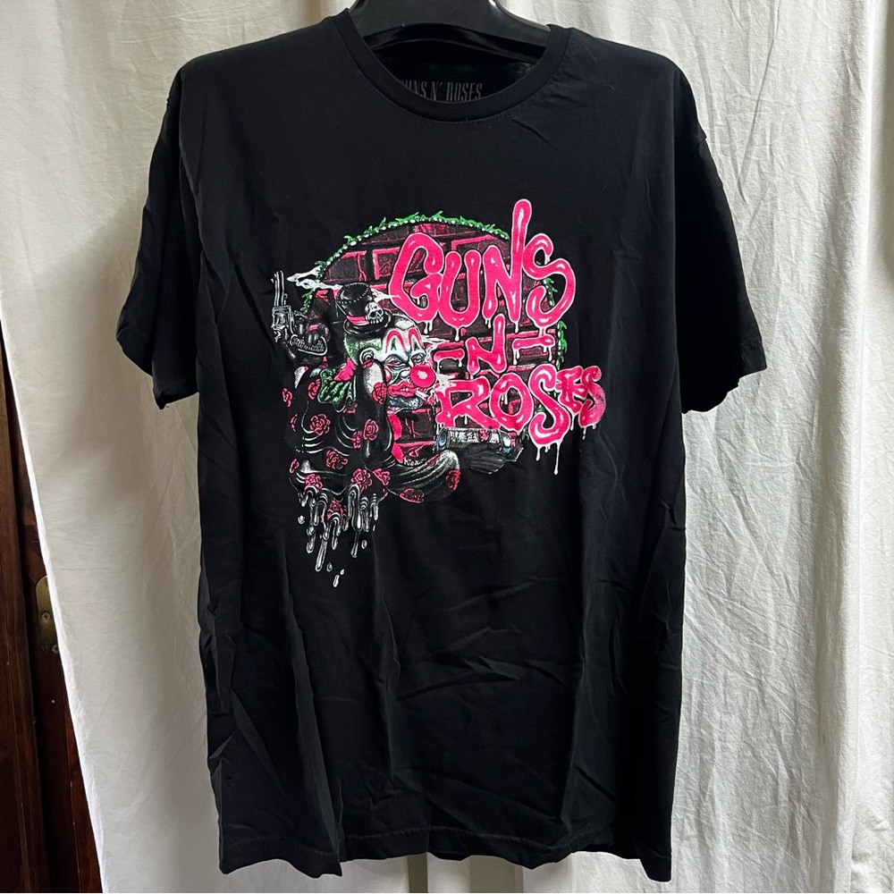 Guns N' Roses Pink Short Sleeve T Shirt Mens Large